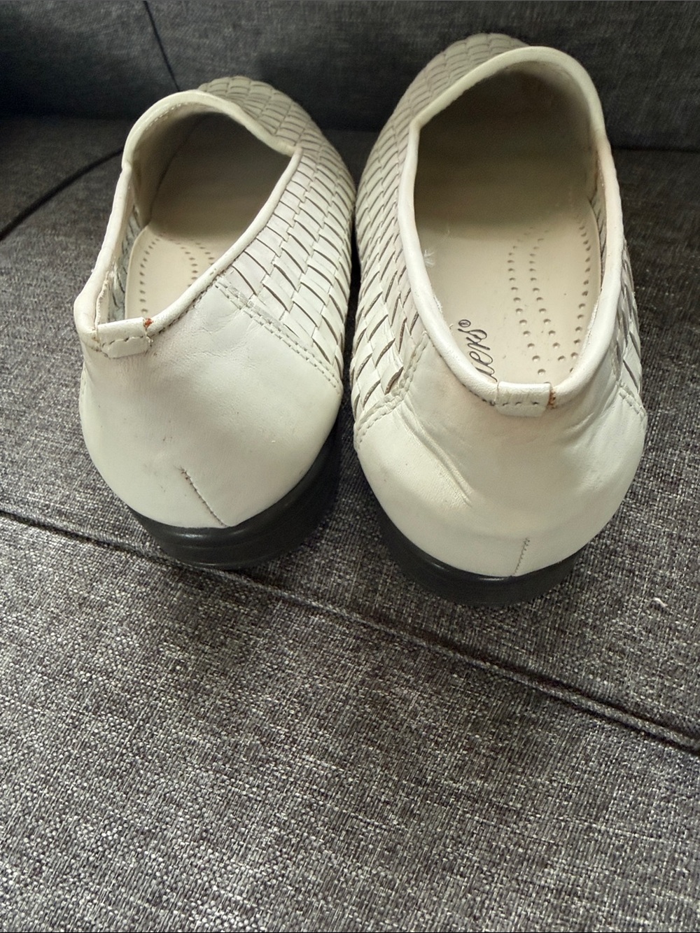 Trotter White Woven Slip-On Loafers - Picture 3 of 3